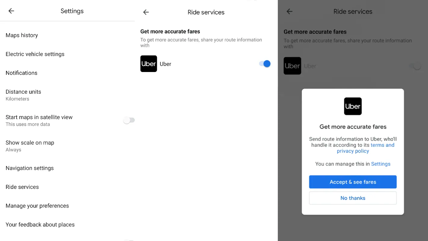 Google Maps Getting ‘Ride Services’ Menu Entry: Report
