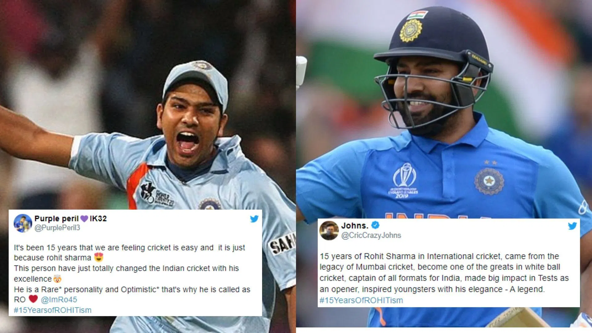 "Taught us how to fight back when people write you off!" - Fans celebrate 15 glittering years of Rohit Sharma'