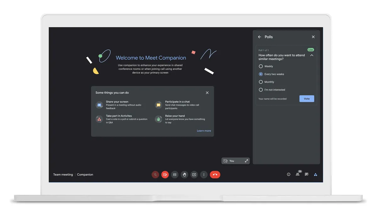 Google Meet Companion Mode to Enable Hybrid Meetings