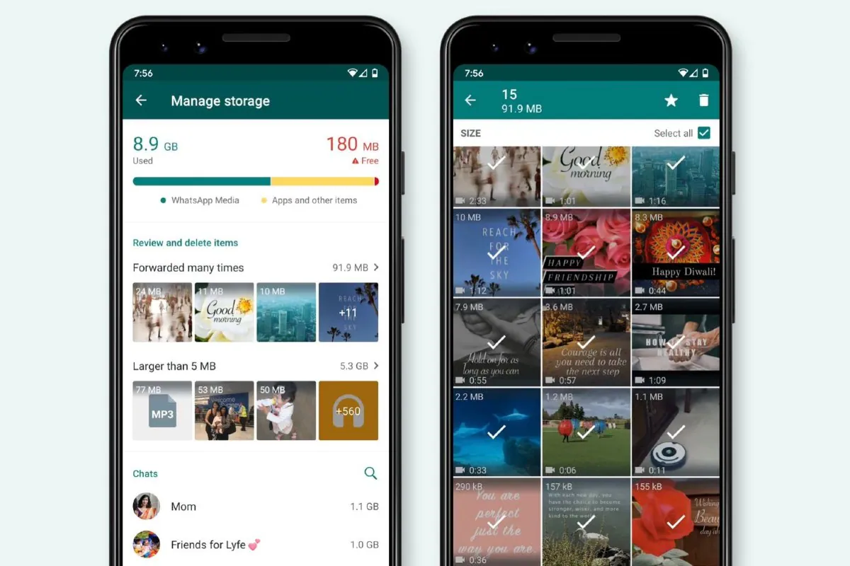 WhatsApp Now Lets You Easily Clean Up Storage Consumed by Messaging Junk