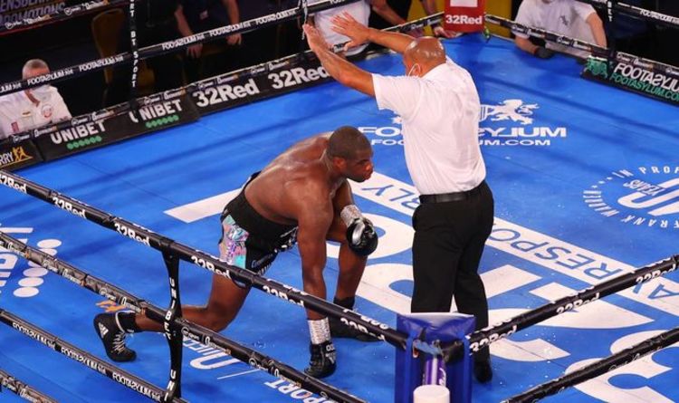 Joe Joyce stops Daniel Dubois after inflicting gruesome eye injury in heavyweight classic