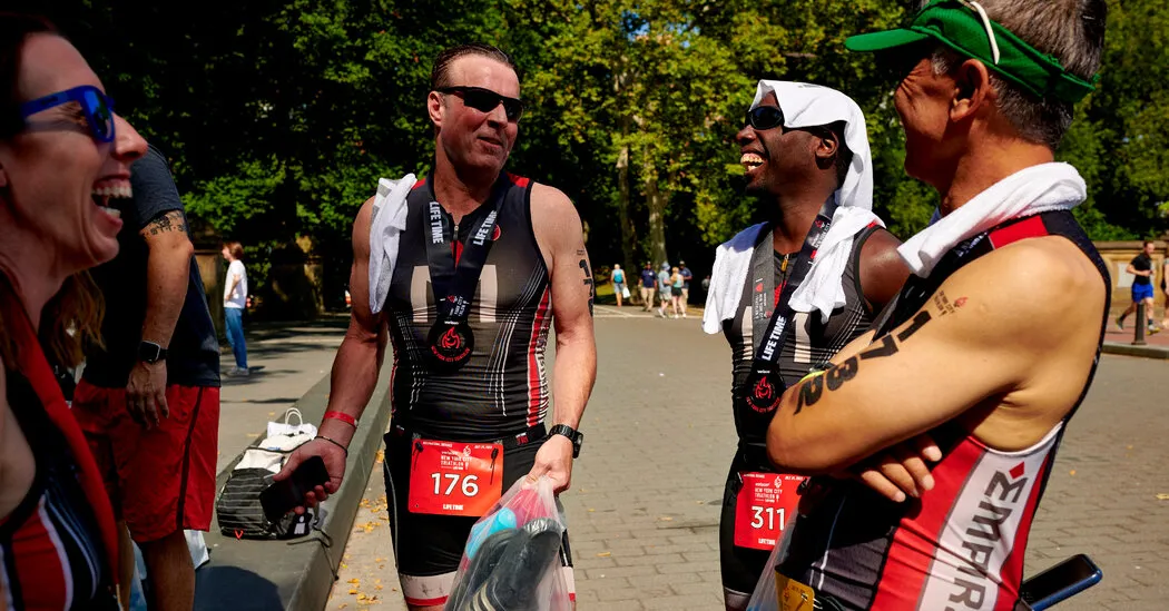 Huff, Pant, Sweat: High Heat Shortens the New York City Triathlon