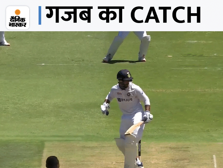डुसेन का 'सुपरमैन' कैच: हवा में ऊंचा कूदकर एक हाथ से पकड़ा विहारी का शानदार कैच, VIDEO