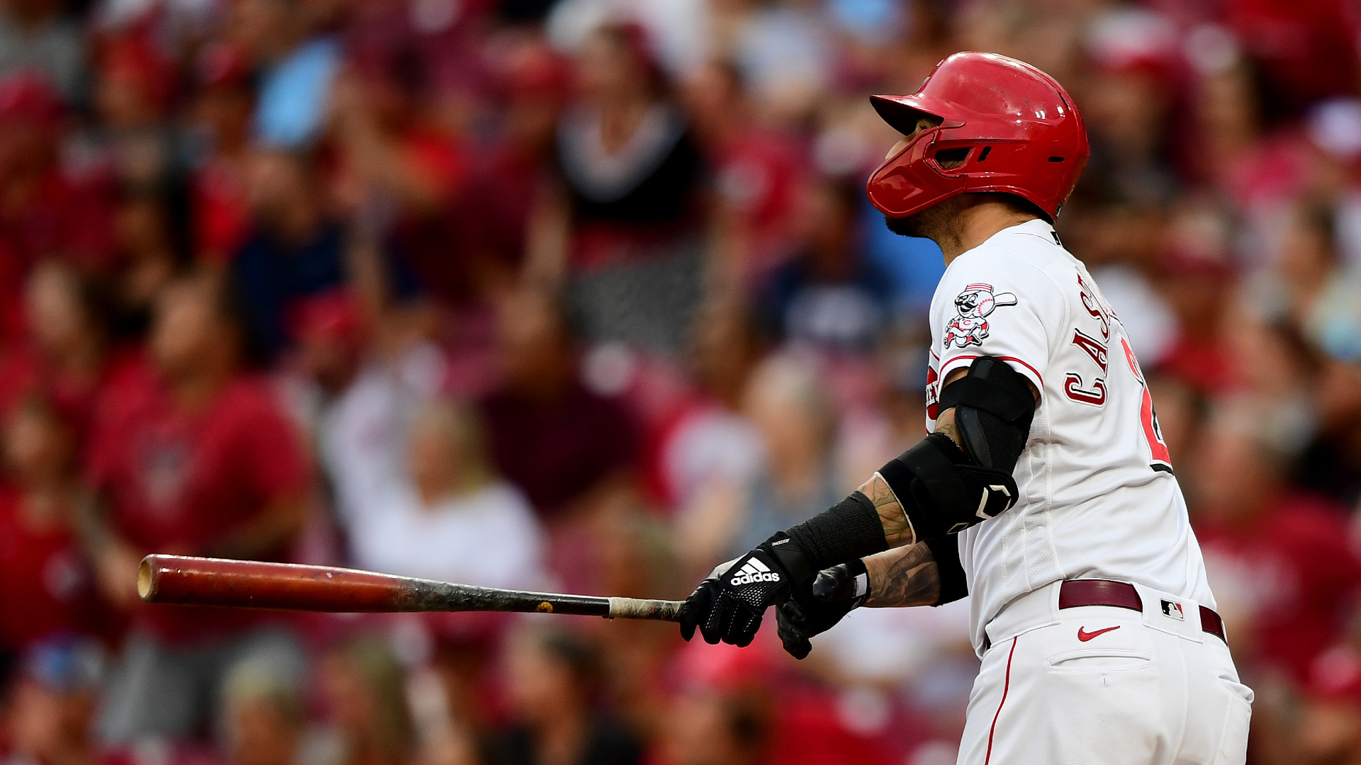 Reds' Nick Castellanos hits home run during on-air memorial: 'Never a great time to eulogize someone'