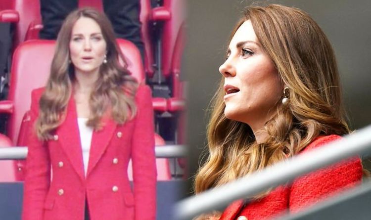 'Never out of style': Kate Middleton stuns in red Zara blazer & £375 earrings at Euro 2020