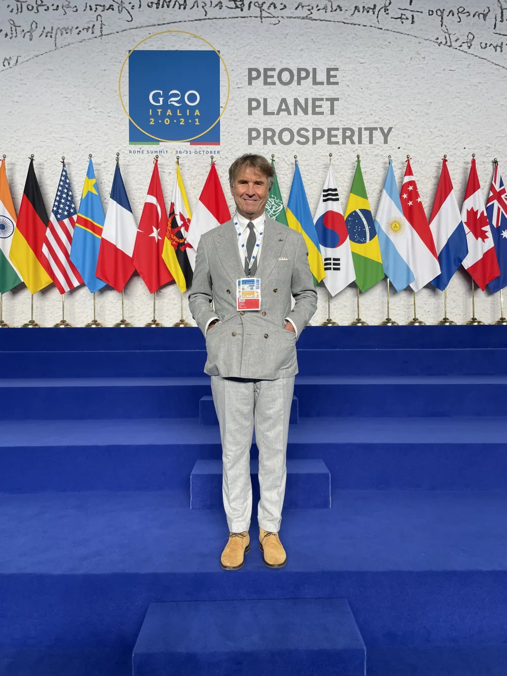 Brunello Cucinelli Speaks at G20 Meeting in Rome