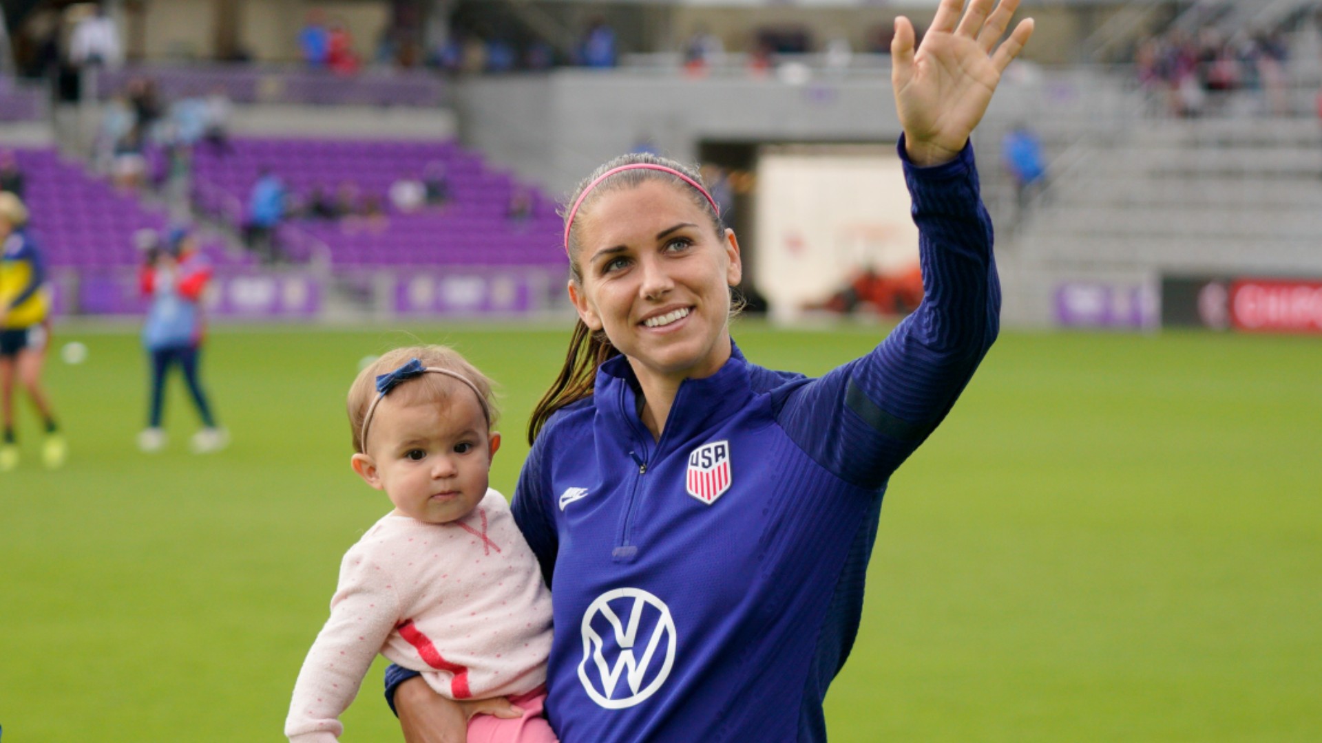 Will Alex Morgan be allowed to bring her child to the Tokyo Olympics? She's still waiting to find out