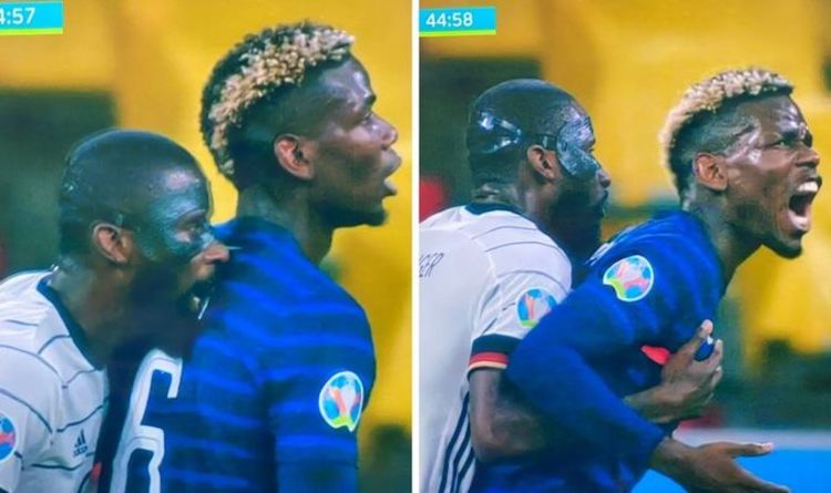 Chelsea star Antonio Rudiger caught on camera biting Paul Pogba in France vs Germany