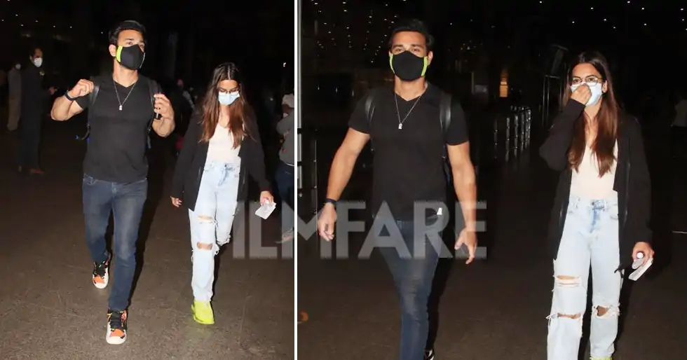 Pictures: Kriti Kharbanda and Pulkit Samrat return from Dubai