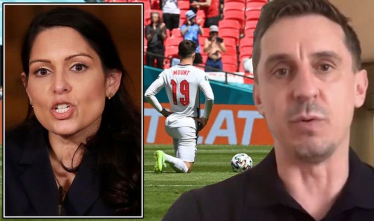 Gary Neville trolls Priti Patel over England Euro 2020 boos as he demands Man Utd action