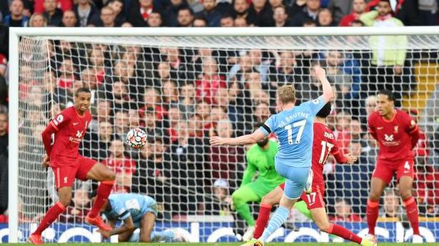 Manchester City snatches a point in dramatic draw at Liverpool