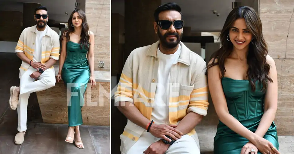 Ajay Devgn and Rakul Preet Singh promote Runway 34 in Delhi