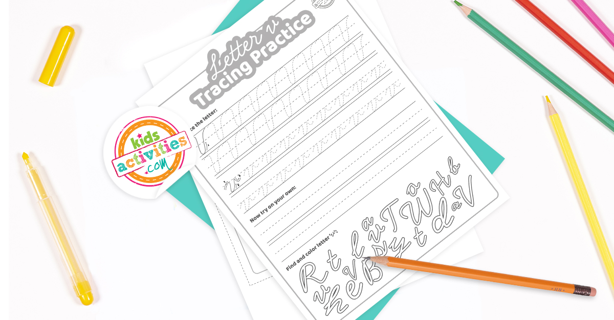 Cursive V Worksheet & Flashcard - Printable Handwriting Practice for Cursive Letter V
