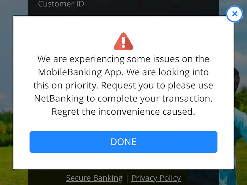 HDFC Mobile Banking App Is Down Again for Some Users
