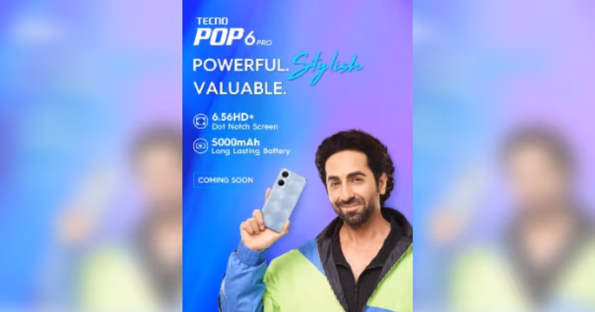 Tecno Pop 6 Pro announced with 5000mAh battery, dual cameras