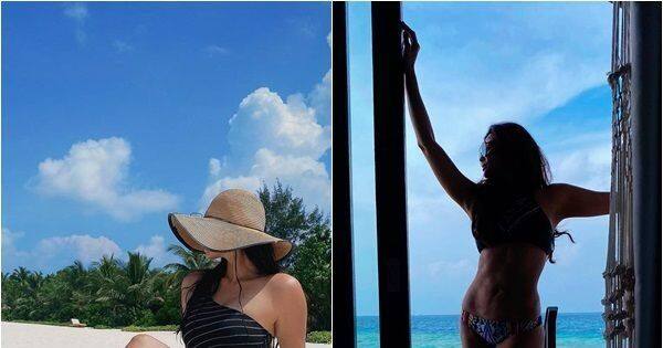 Daisy Shah flaunts her envious curves in black bikini, leaves fans awestruck with Maldives vacay pics