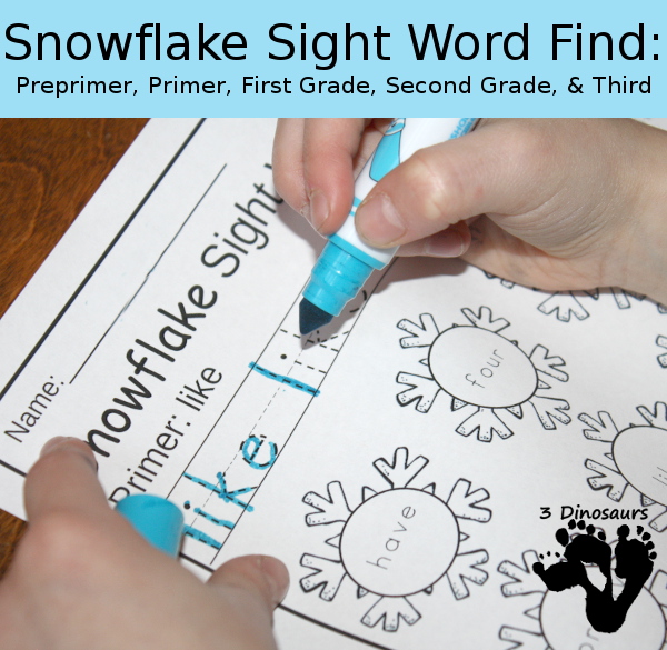 Printable sight word worksheets for preprimer, primer, first grade, second grade, and third grade students.