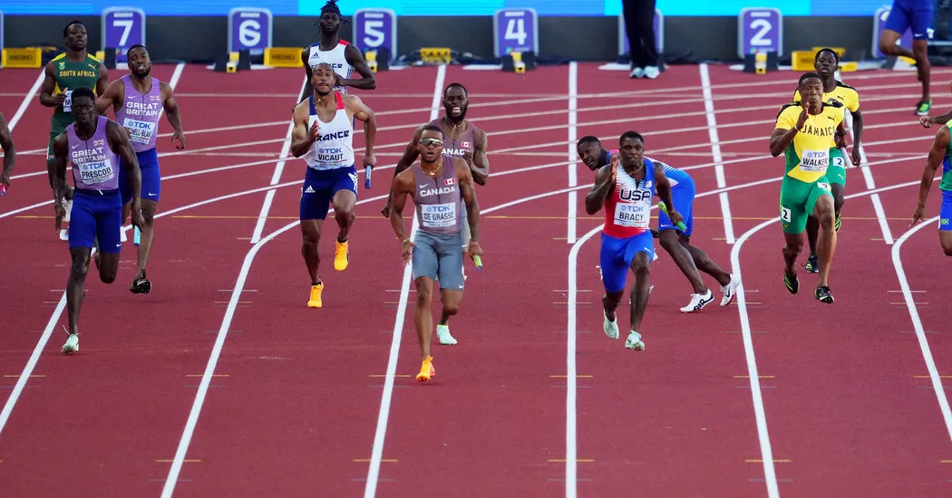 American Women Run Away with Gold in the 4x100-Meters. American Men Settle for Silver.