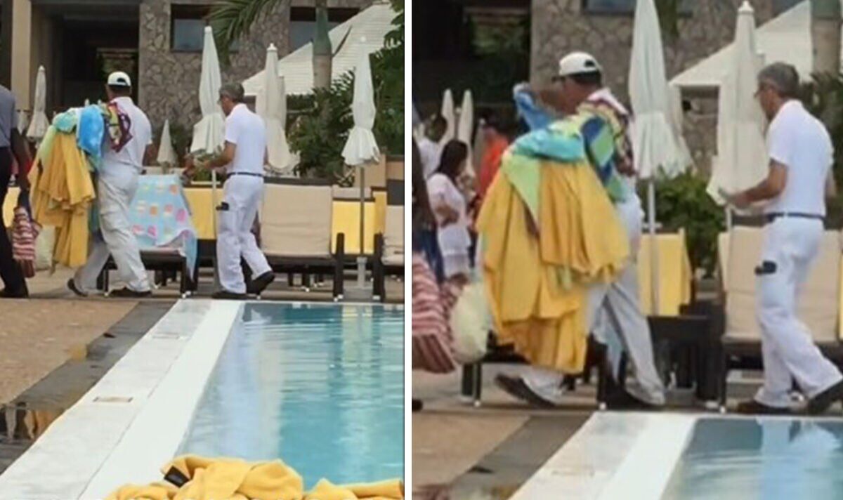 Sunbed war! Britons have towels taken away at five-star resort in Tenerife - 'Infuriating'