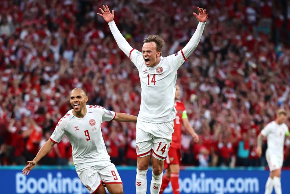 Russia 1-4 Denmark: Hjulmand's side seal last-16 spot in Euro 2020 with sensational win