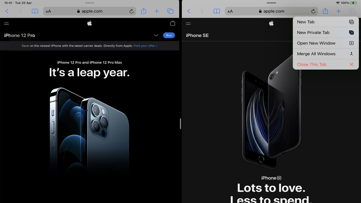 How to use split screen on iPad