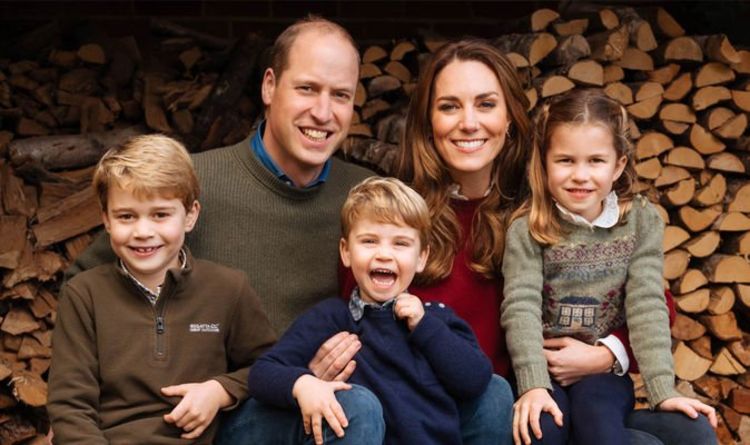 Kate Middleton and Charlotte in sweet matching outfits for Cambridge Christmas card