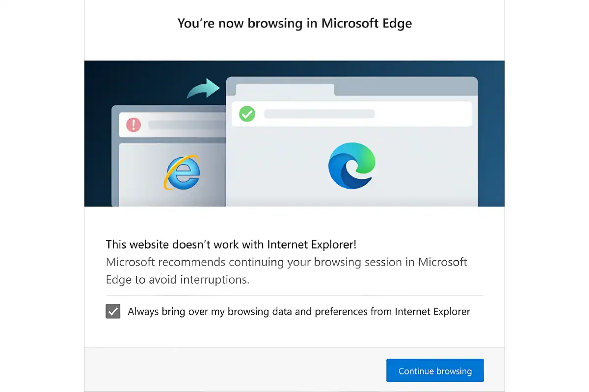 Microsoft to Redirect Internet Explorer Users to Edge for Certain Sites