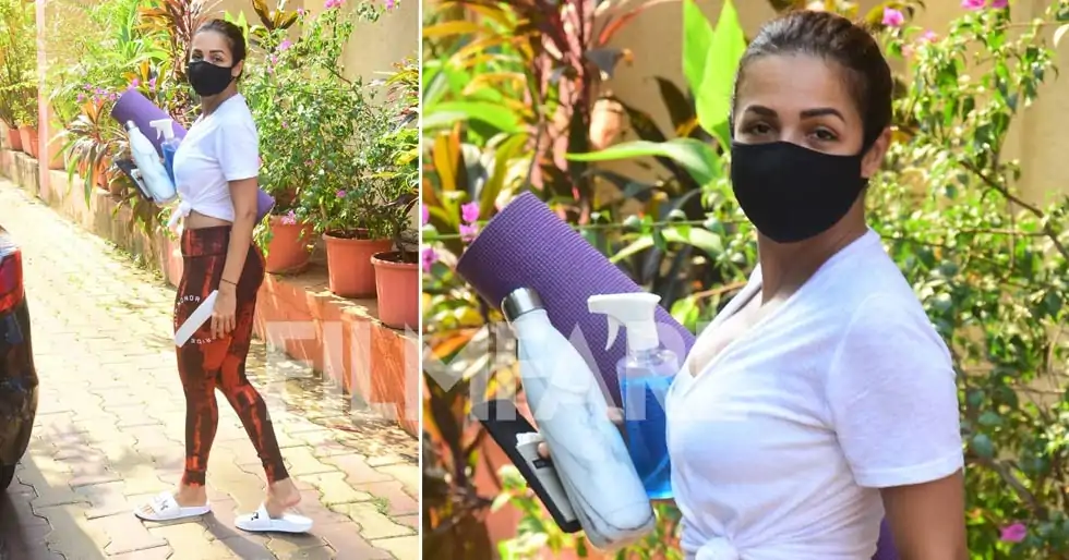 Malaika Arora spotted post a yoga session