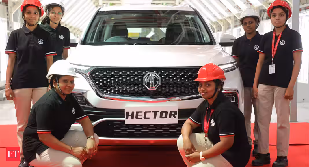MG Motor India rolls out 50,000th Hector with an all-women crew