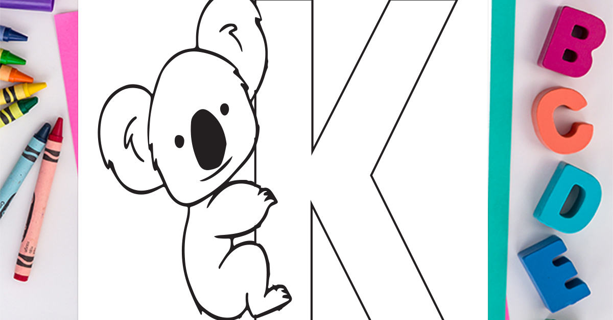 Letter K Coloring Page: Free Alphabet Coloring Page
