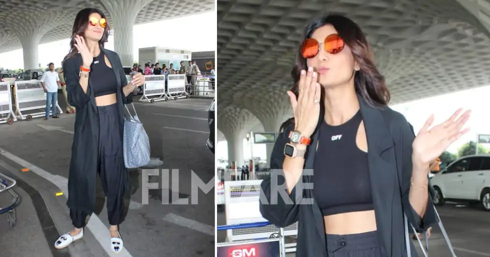 Shilpa Shetty serves street style as she's snapped at the airport