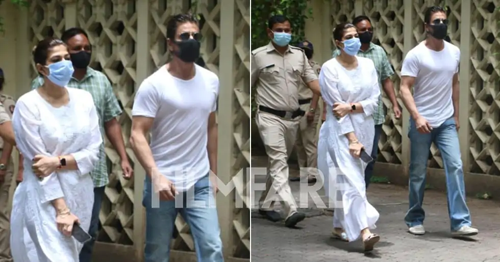 Pictures: Shah Rukh Khan Visits Dilip Kumar's Home To Pay His Respects