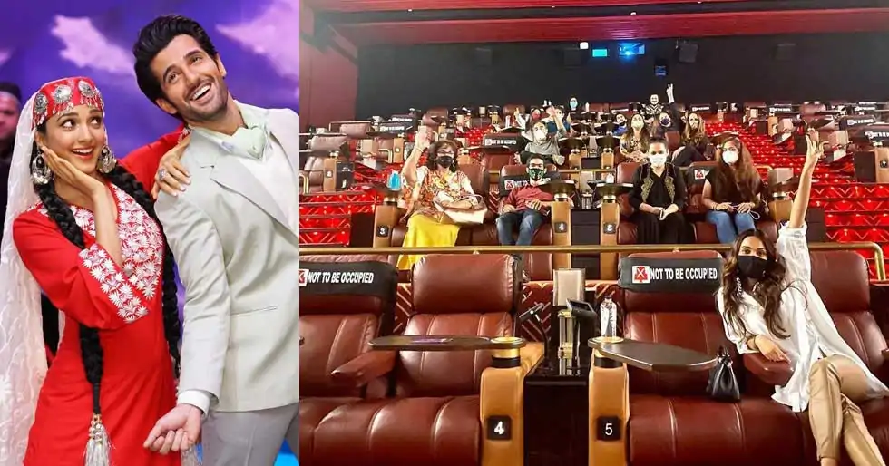 Kiara Advani watches Indoo Ki Jawani with her family in a cinema hall