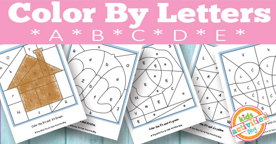 Super Fun Color By Letter A, B, C, D, And E, Worksheets For Preschoolers