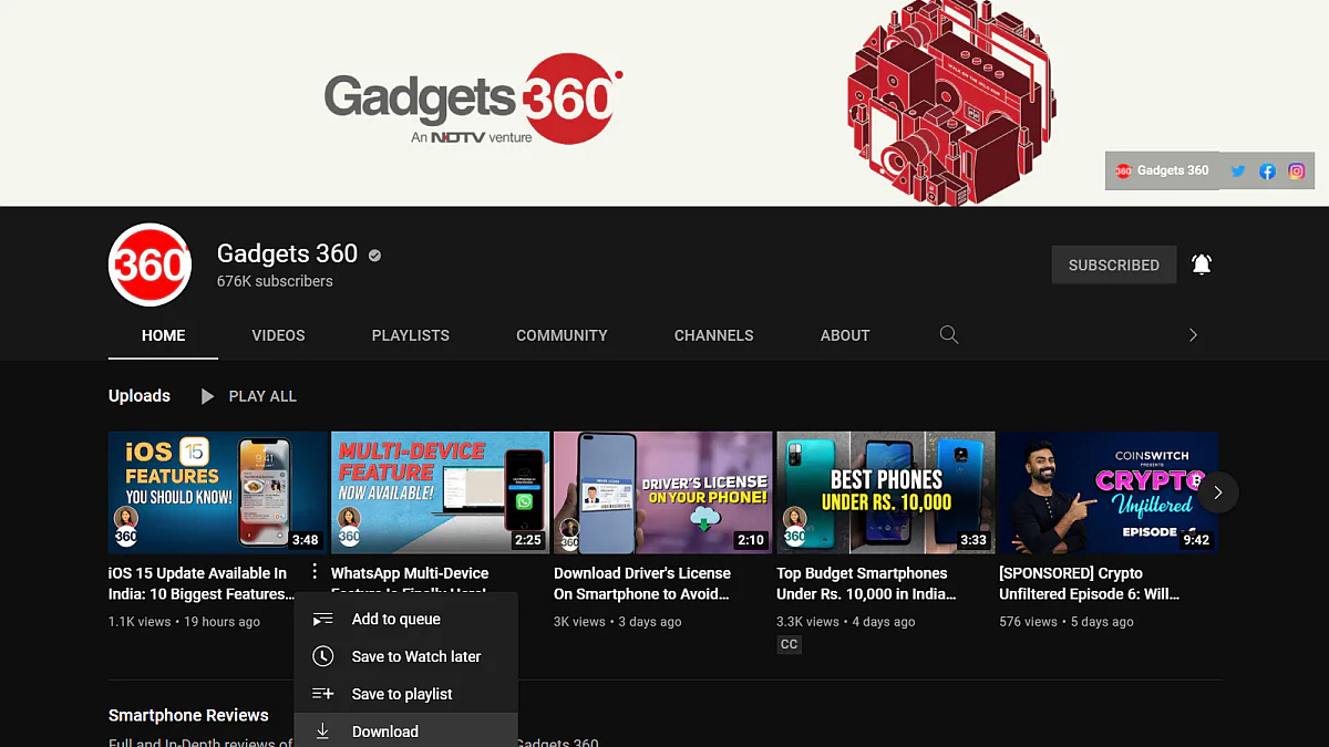 YouTube Testing Offline Video Downloads on Desktop for Premium Users