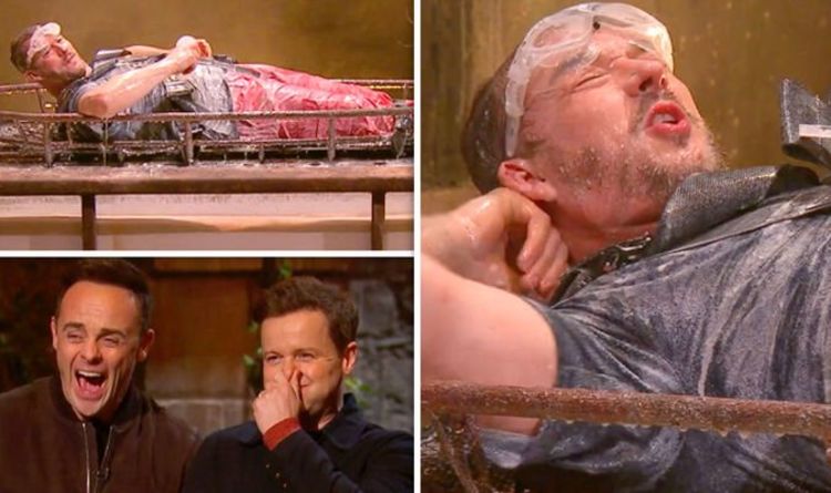 Russell Watson barely able to speak after being dunked into ice-cold vat on I'm A Celeb