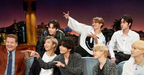 Grammy-nominated BTS perform Dynamite and Life Goes On live on The Late Late Show with James Corden and it's n