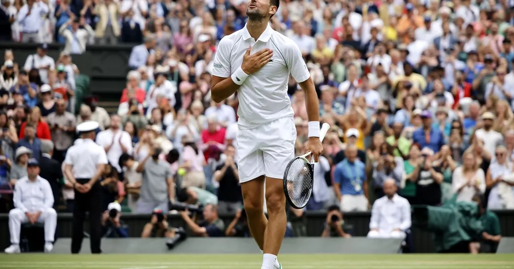 At Wimbledon, Novak Djokovic Escapes Against Jannik Sinner