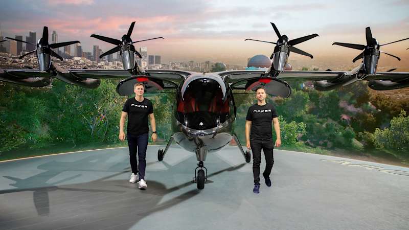 Archer two-seater flying taxi makes splashy debut in hot eVTOL market