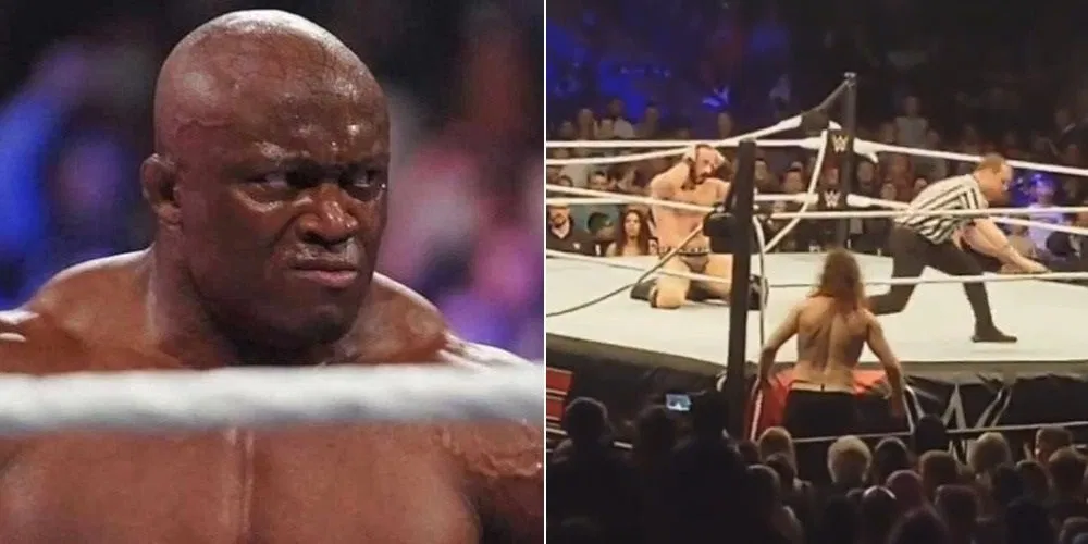 Watch: Bobby Lashley suffers nasty fall after rope botch at WWE live event in the UK