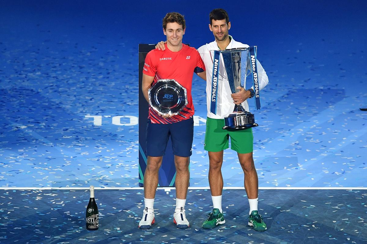 Djokovic matches Federer's record with 6th ATP Finals title
