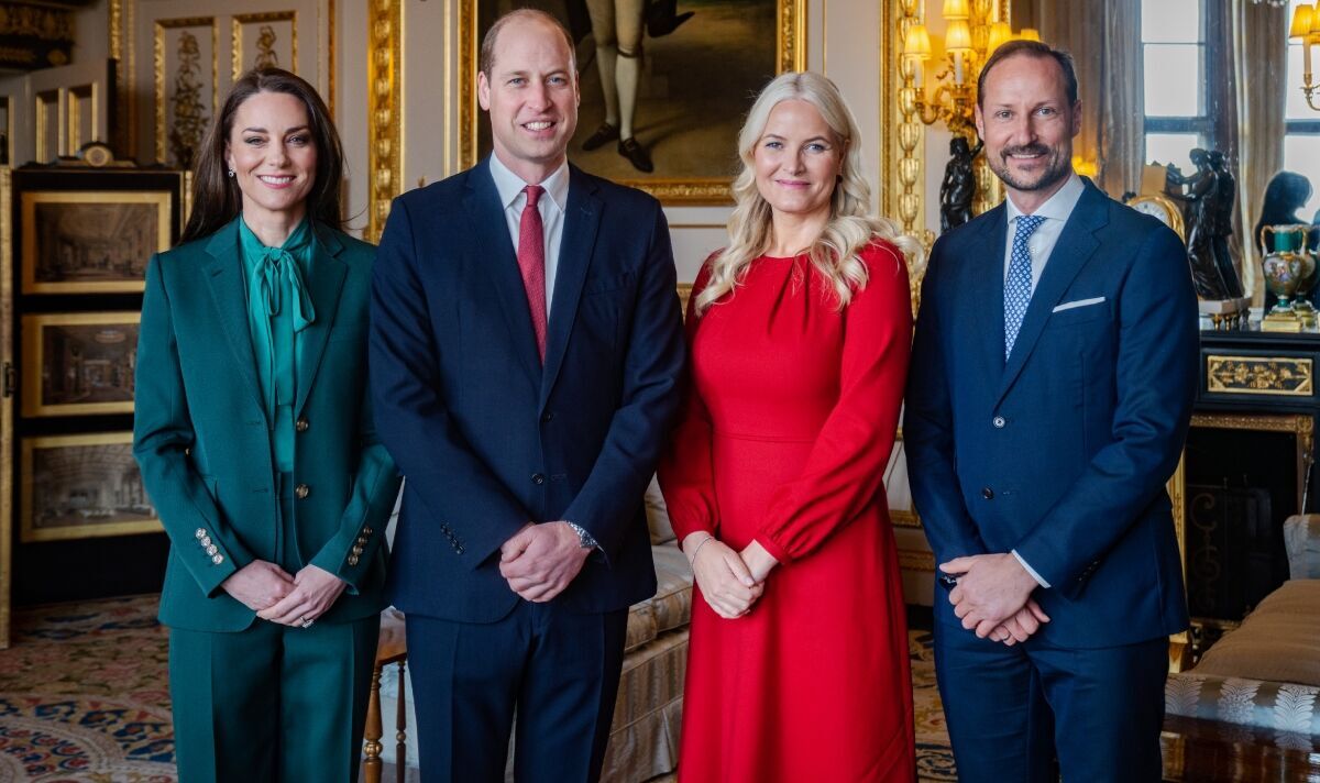 Kate breaks the mould with Norwegian royals and wears a green suit
