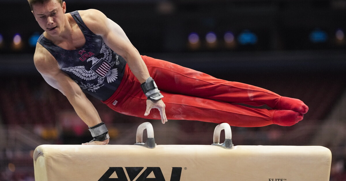 Brody Malone leads U.S. Olympics men's gym trials; SoCal's Sam Mikulak in running
