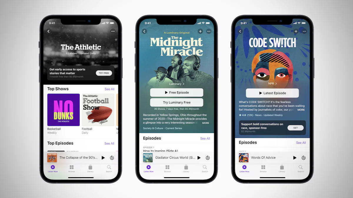 Apple Podcasts Premium Subscription, Podcast Channels Now Live