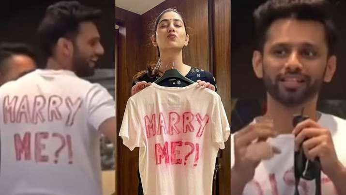Rahul Vaidya's girlfriend Disha Parmar flaunts 'marry me' t-shirt, Bigg Boss 14 contestant wants to frame it