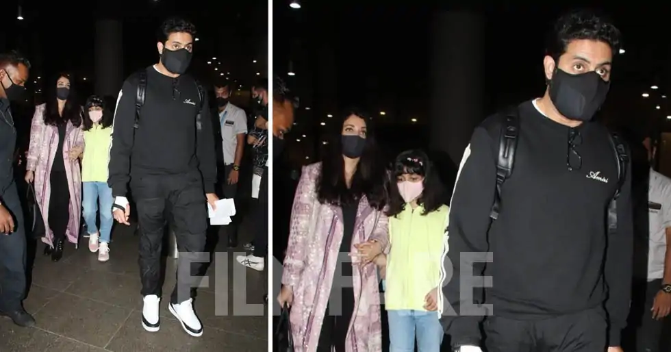 Abhishek Bachchan, Aishwarya Rai Bachchan return from Paris