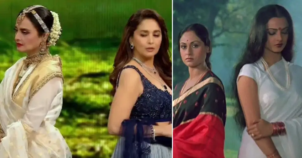 Watch Madhuri Dixit and Rekha enact the famous Silsila scene