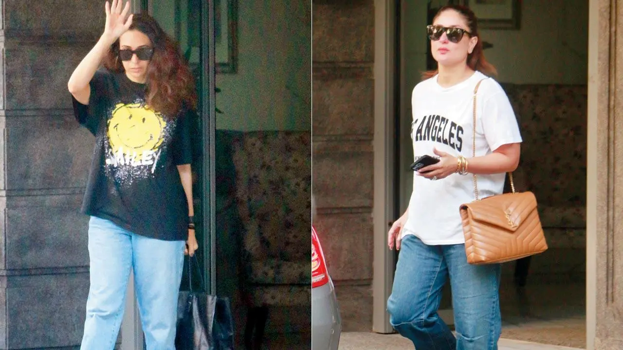 Kareena,Karisma spend sister-time at dad Randhir Kapoor`s house