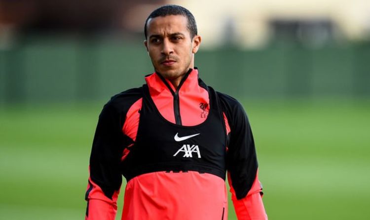No Thiago Alcantara in Liverpool training pictures as Reds braced for Man City blow
