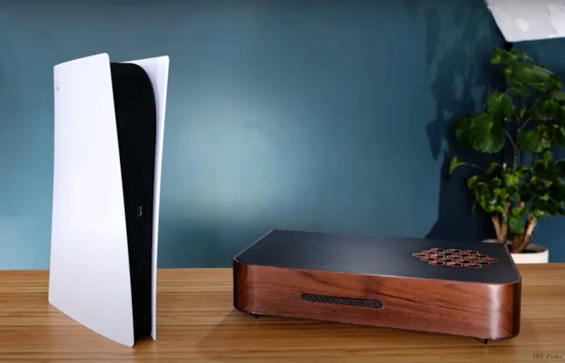Watch How a YouTuber Gives His PS5 a 'Stealthy' Look With Wooden Exterior